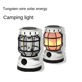 Портативный светодиодный настольный светильник Solar Camping Lanterm, Подвесной светильник, USB-зарядка, фонари для верховой езды на открытом воздухе