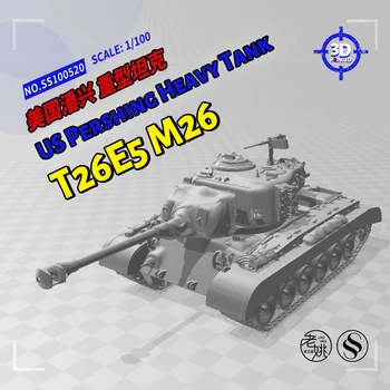 SSMODEL 100520 V1.7 1/100 Комплект моделей из смолы с 3D-принтом, US T26E5 M26 Pershing Heavy Tank