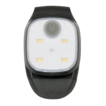 Светодиодный фонарик с зажимом, 4 режима освещения, перезаряжаемый USB-зажимной светильник, предупреждение о безопасности, ходовой фонарь для ночных прогулок