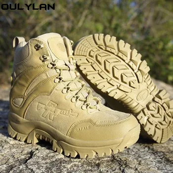 Военные Тактические ботинки Мужские Армейские Альпинистские походные непромокаемые ботинки для пустыни Рабочая защитная обувь Мужские Походные боевые ботинки