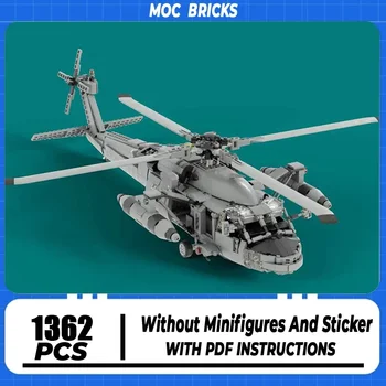 Строительные блоки Moc военной серии UH-60L, модель истребителя, технология сборки игрушек Arcraft для праздничных подарков