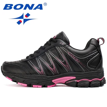 BONA/ Новинка, модные женские кроссовки, спортивная обувь на шнуровке, спортивная обувь для бега на открытом воздухе, удобные кроссовки для женщин