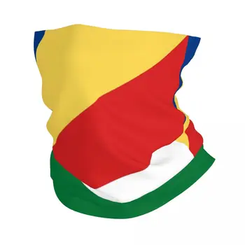 Флаг Сейшельских Островов, бандана, повязка на шею, маска с принтом, шарф, Многофункциональный велосипедный шарф, велоспорт для мужчин, женщин, взрослых, весь сезон