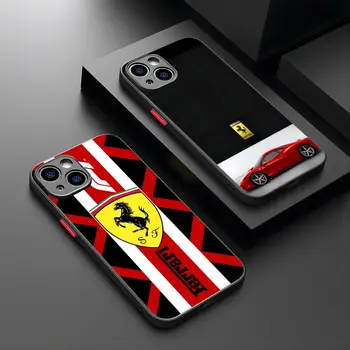 Роскошный Спортивный Автомобиль Ferraris Коврик Для Мыши Для iPhone 15 14 13 Pro Max 12 Mini 11 SE 7 8 Plus XS X XR Матовый Черный Защитный Чехол