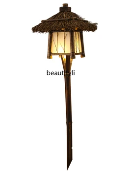 Jiuzhu Наружная водонепроницаемая напольная лампа для газона, садовая лампа, ретро парковая ландшафтная лампа для гостиниц типа 