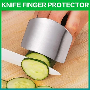 Защита для пальцев из нержавеющей стали, Защита рук от порезов, Инструмент для защиты порезанных пальцев, Кухонные ножи и аксессуары 1ШТ