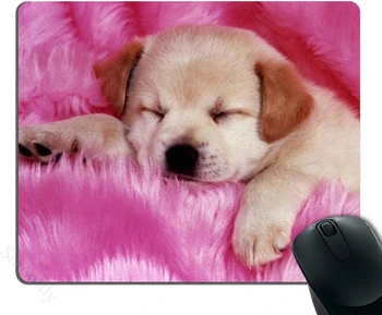 Игровой коврик для мыши Pink Baby Puppies Индивидуальный дизайн Резиновый коврик для мыши 9,5X7,9 дюймов для ноутбука, офисных компьютерных игр