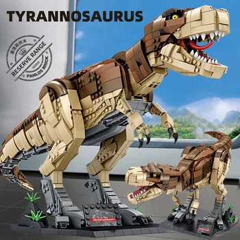 Конструктор динозавров, набор игрушек динозавров, Подвижные строительные блоки динозавров для взрослых, модель тираннозавра для детей, креативный подарок
