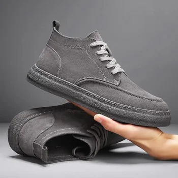 Dr. Men's 2023, новые осенние черные рабочие ботинки в британском стиле, спортивные повседневные кожаные ботинки из мягкой кожи,