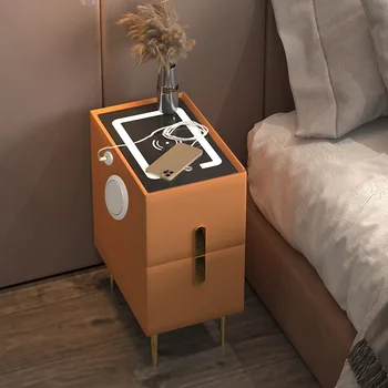 Умная прикроватная тумбочка в спальне Мини-тумбочки Беспроводная ручка Для зарядки Динамик Bluetooth Современные Книги Украшение Mesa De Noche