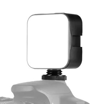 Портативный 5 Вт Мини-светодиодный Видеосвет Для Фотосъемки 6500K Заполняющая Лампа с Регулируемой Яркостью Адаптер для Крепления Горячего Башмака для Зеркальной Камеры Canon/Nikon/Sony