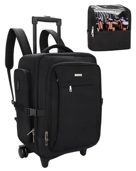 Рюкзак для макияжа Relavel, сумка для макияжа на колесиках, профессиональная дорожная косметичка на колесиках