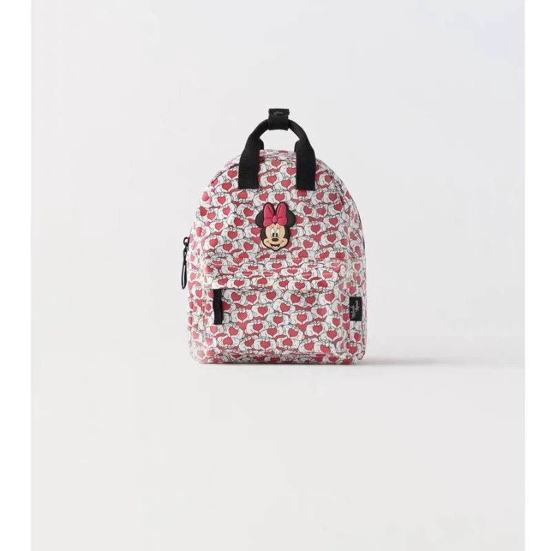 28X24X12 см Сумка через плечо с рисунком Диснея, рюкзак, Милая Школьная сумка с Минни для маленьких девочек, подарок для детей в детском саду Изображение 1
