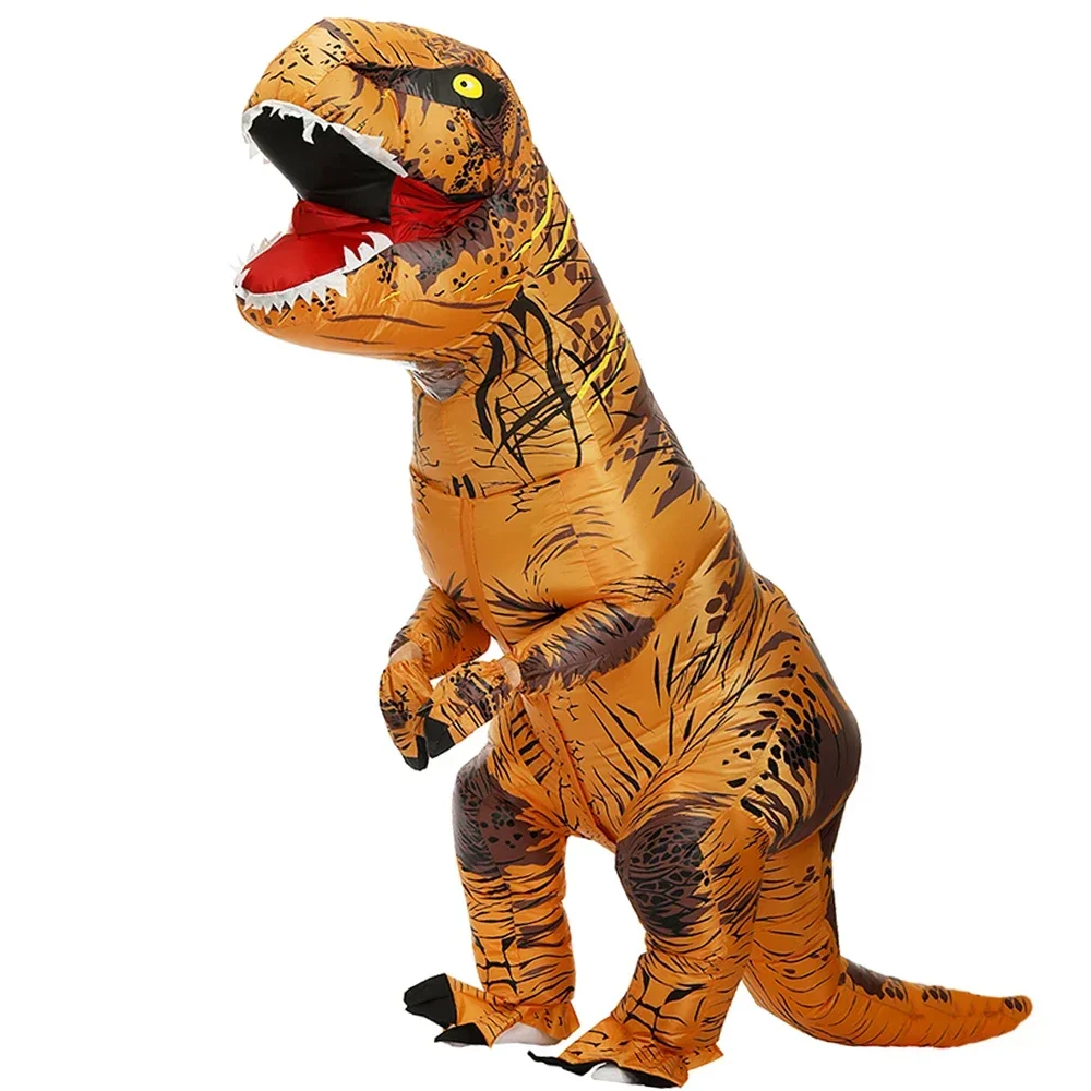 Аниме Хэллоуин T Rex Надувной динозавр Мультяшная вечеринка, детские костюмы для косплея, маскарадный костюм динозавра, Карнива для мужчин Изображение 1
