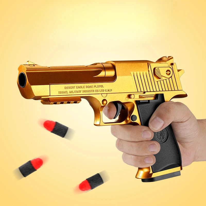 Выброс снаряда, игрушечный пистолет с мягкой пулей desert eagle, страйкбольный пистолет, Пенобластер для стрелялок для мальчиков и девочек Изображение 1