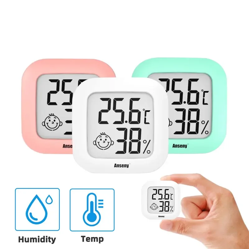Мини ЖК цифровой термометр гигрометр Электронный измеритель температуры и влажности в помещении Датчик метеостанция для дома Изображение 1