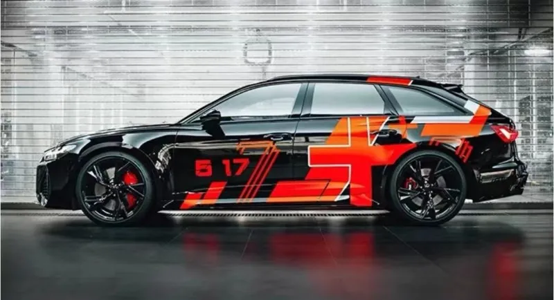 Новые автомобильные наклейки для Audi RS6 RS4 RS5 RS7 внешний вид кузова индивидуальное оформление модные наклейки для спортивных автомобилей, аксессуары для пленки Изображение 1