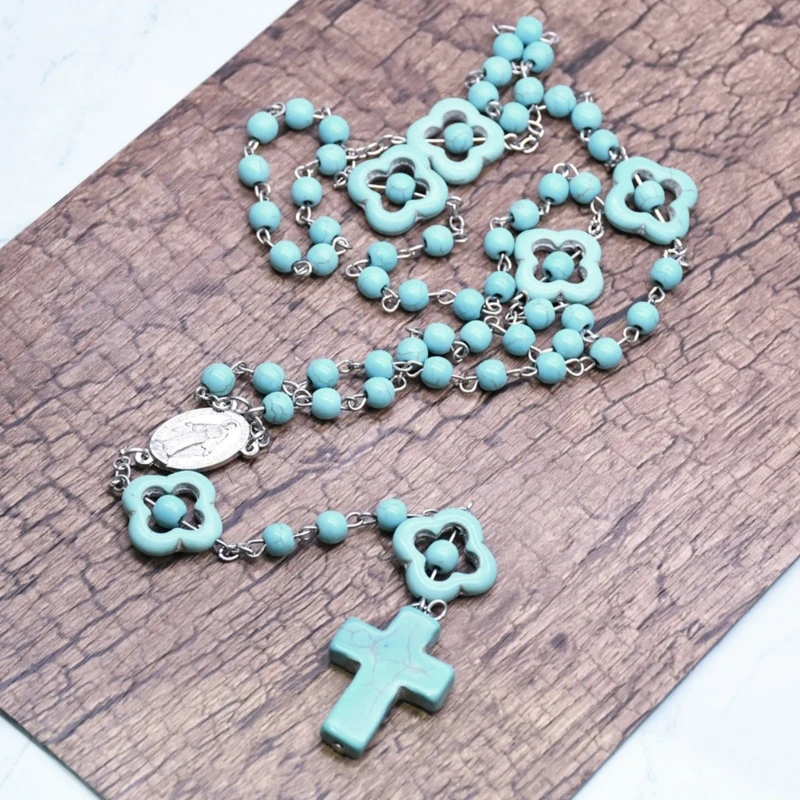 Ожерелья с четками для медитации, христианские ожерелья из разноцветных бусин, христианский подарок для женщин, религиозные украшения Изображение 1
