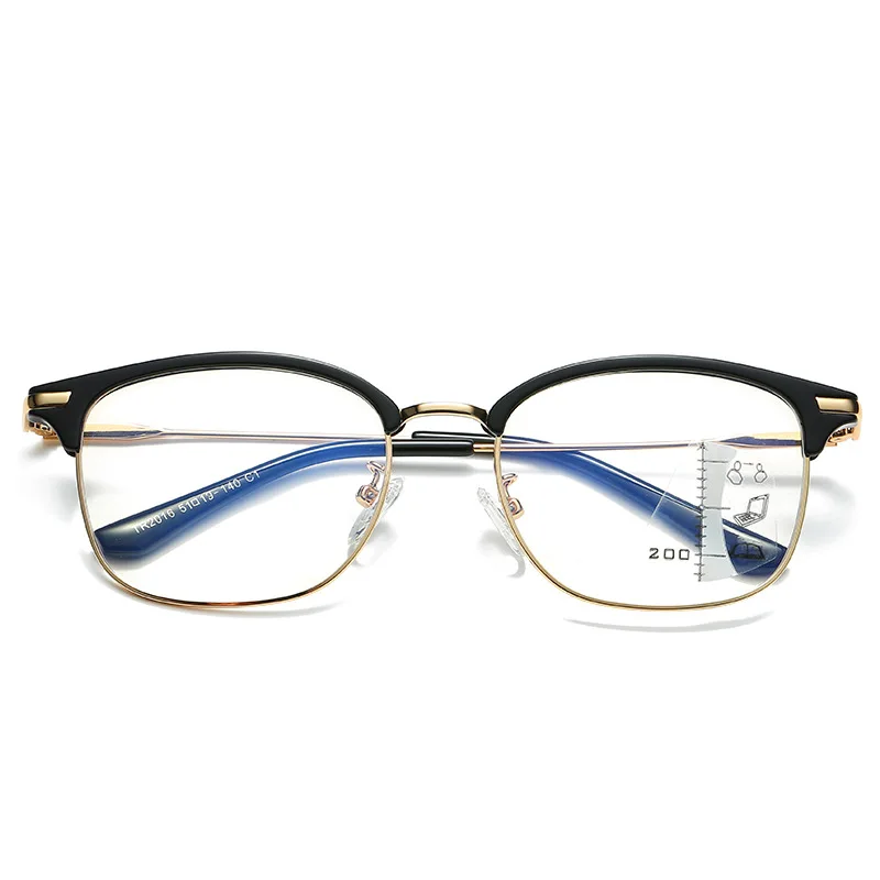 Прогрессивные мультифокальные очки для чтения для мужчин, Новые деловые очки для чтения для женщин, очки для ближнего и дальнего зрения с защитой от синего света Изображение 1