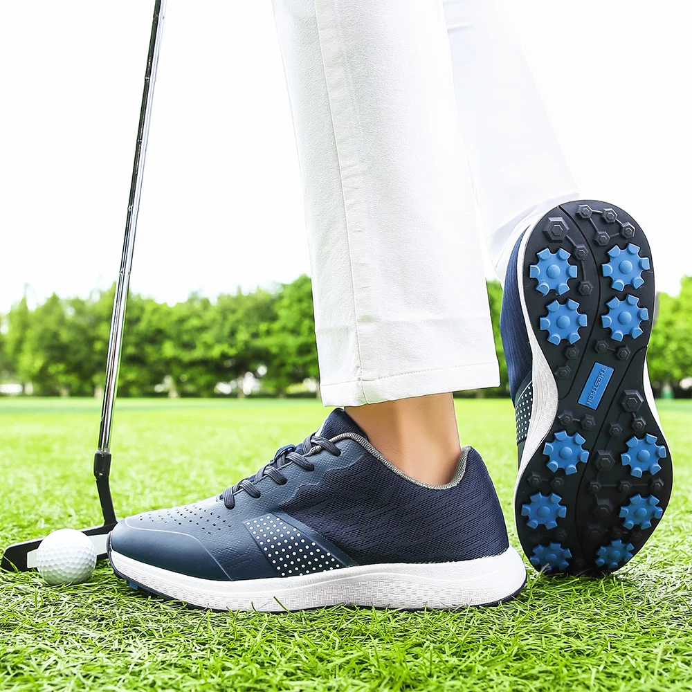 Профессиональная обувь для гольфа, мужская обувь для занятий спортом на открытом воздухе, мужская спортивная обувь для гольфа на весну/лето, большие размеры, спортивная обувь для гольфа Изображение 1