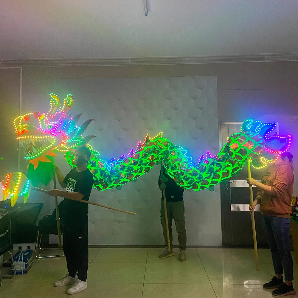 Светодиодный китайский традиционный светящийся танцевальный костюм дракона фестивальное представление светодиодный китайский танцевальный спектакль dragon dance Изображение 1