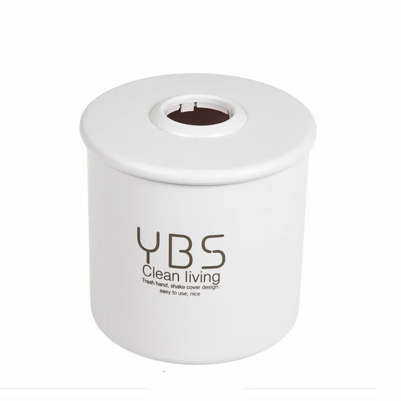 Цилиндрическое хранилище салфеток YBS из утолщенного пластика, минималистичный настольный ящик для рулонной бумаги, всасывающий ящик для салфеток, рукав для салфеток Изображение 1