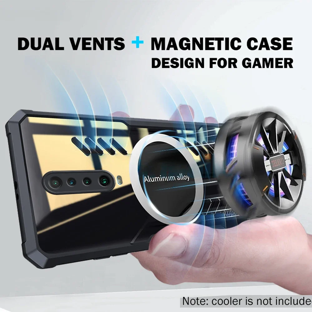 Чехол для телефона Gamer для Redmi K30, графеновый чехол для отвода тепла, восемь отверстий, дышащий прозрачный тонкий корпус Изображение 1