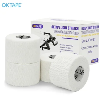 Легкая эластичная клейкая повязка OK Tape, спортивная лента 3,8 см х 4,5 м, для оказания первой помощи при травмах, легкая и дышащая