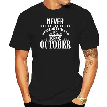 Новая модная крутая мужская футболка 2022 г. Никогда не стоит недооценивать старика, родившегося в сентябре - Мужская футболка в подарок на день рождения