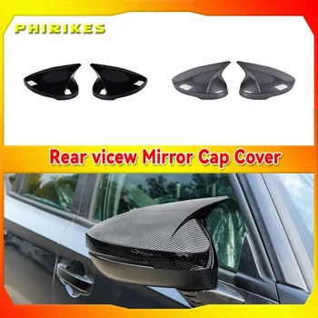 2 Штуки ABS-пластика, крышки для зеркал в виде крыльев летучей мыши, крышка корпуса зеркала заднего вида, черный глянец для Honda Civic 11th 2022
