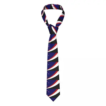 Повседневный Узкий галстук с изображением флага Новой Зеландии, тонкий галстук для мужчин, мужские аксессуары, Простота для вечеринки, официальный галстук