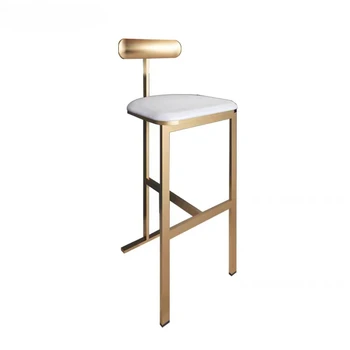 Мебель Fenly High, роскошное Золотое барное кресло, кожаные стулья из микрофибры для гостиной, барные стулья