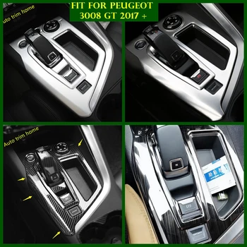 Для Peugeot 3008 5008 GT 2017-2022 Аксессуары Комплект для ремонта интерьера, центральное управление, коробка переключения передач, Декоративная панель, Отделка крышки