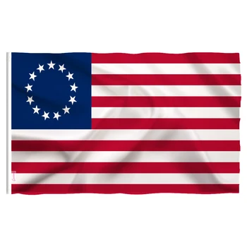 Candeway 90x150 см, хлопковый флаг США с пятнами от чая Betsy Ross, американский баннер, флаг Соединенных Штатов.