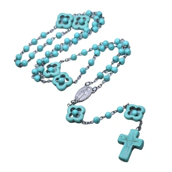 Ожерелья с четками для медитации, христианские ожерелья из разноцветных бусин, христианский подарок для женщин, религиозные украшения