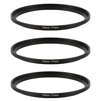 Увеличивающий фильтр для объектива камеры 3X 72 мм-77 мм, переходное кольцо из черного металла