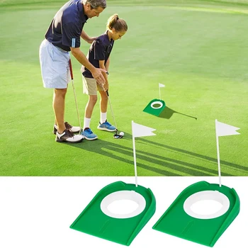 4шт Чашка для гольфа с флажком ABS Тренировочные пособия для гольфа для детей Мужчин женщин для гольфа в помещении и на открытом воздухе