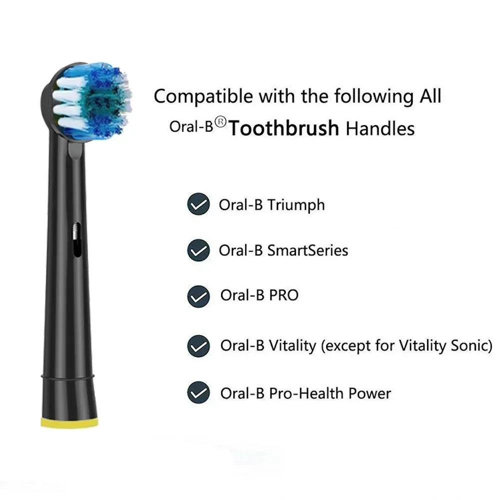 12ШТ черных сменных насадок для электрической зубной щетки Oral B Advance Power Vitality Precision Clean Pro Health Triumph 3D Изображение 2