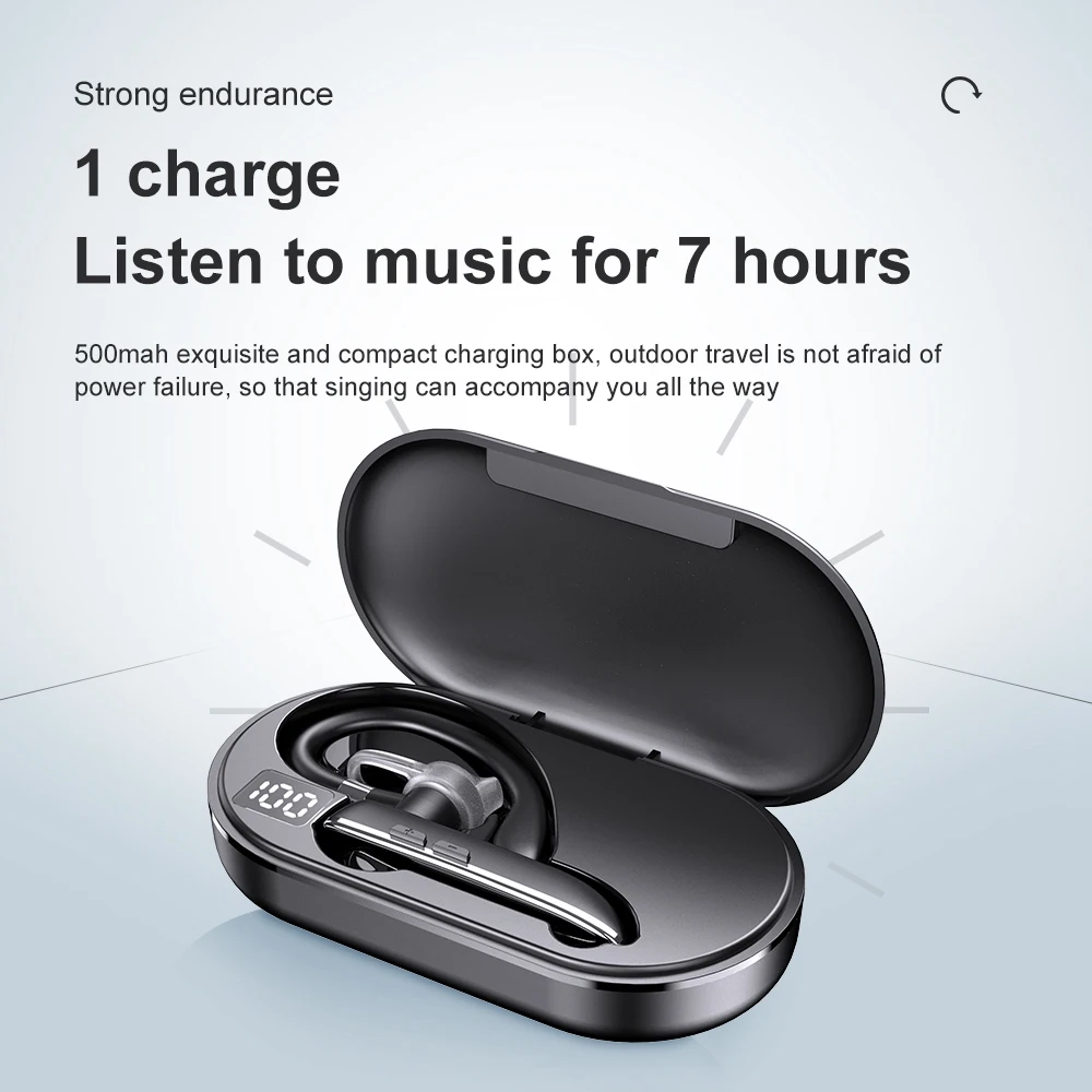 Bluetooth-гарнитура с двойным микрофоном и шумоподавлением Bluetooth 5.0 Гарнитура-вкладыши для водителей машинного отделения Изображение 2