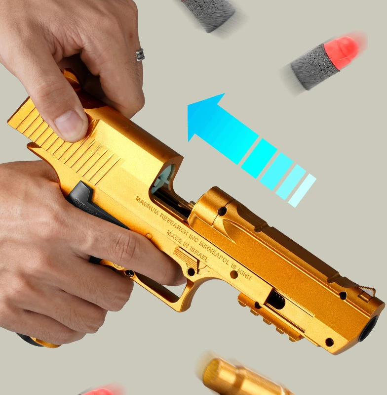Выброс снаряда, игрушечный пистолет с мягкой пулей desert eagle, страйкбольный пистолет, Пенобластер для стрелялок для мальчиков и девочек Изображение 2