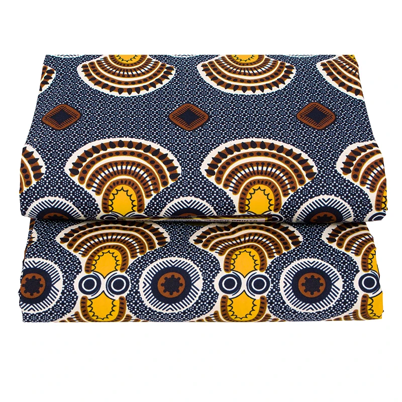 Нигерийская модная африканская полиэфирная восковая ткань с изысканным рисунком для повседневной женской одежды, гарантированный пошив ткани 6 ярдов. Изображение 2