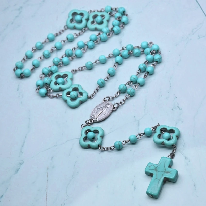 Ожерелья с четками для медитации, христианские ожерелья из разноцветных бусин, христианский подарок для женщин, религиозные украшения Изображение 2