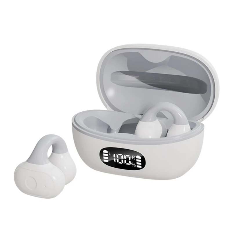 Совместимые с bluetooth5.3 Беспроводные наушники-клипсы для ушей, водонепроницаемые Спортивные наушники-сережки для бега Изображение 2
