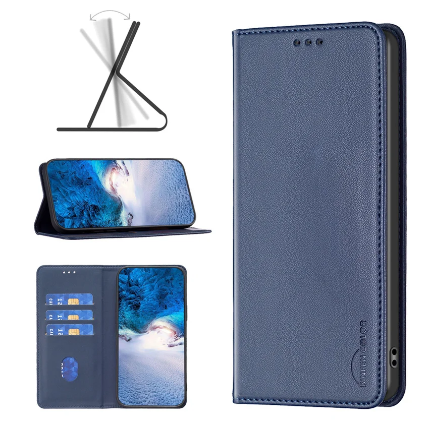 Ультратонкий Магнитный Кожаный Чехол Для телефона Samsung Galaxy A02S A12 A22 A32 A42 A52 A52S A72, Откидной Чехол-бумажник с отделением для карт Изображение 2