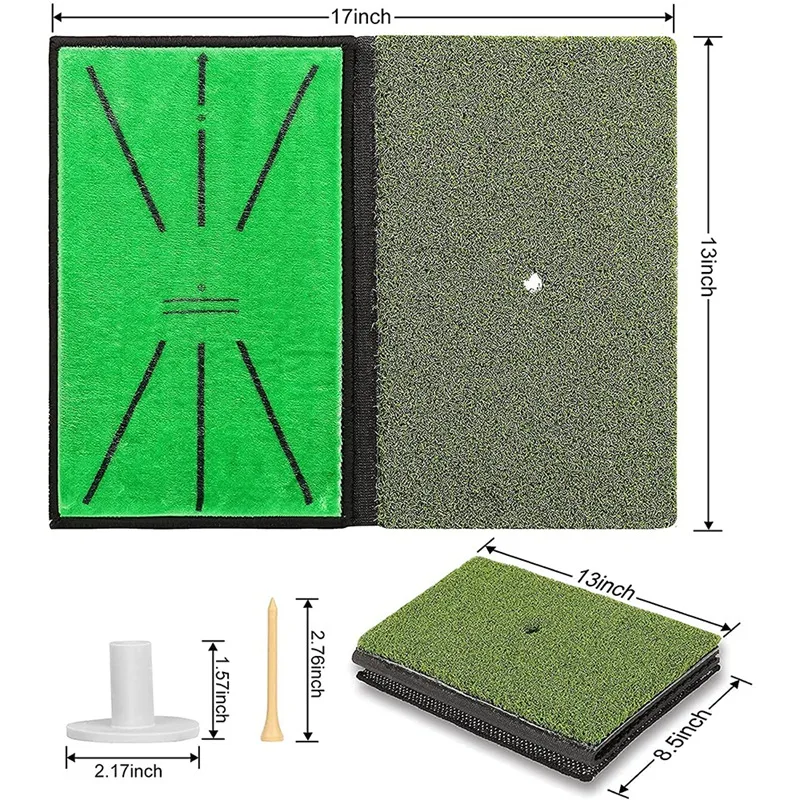 Качающийся коврик для гольфа 2 в 1, ультралегкий тренировочный коврик для вождения на заднем дворе, съемный газон для обнаружения качелей Изображение 3
