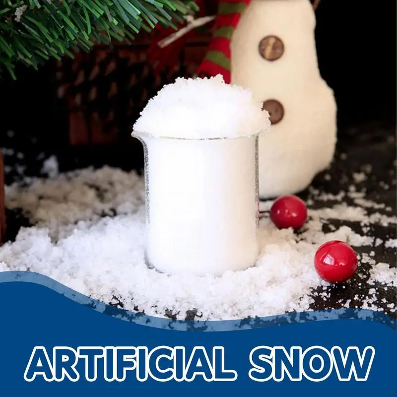 Мгновенный снежный порошок, искусственный искусственный снег для рождественского украшения, Зимний Искусственный снег для украшения рождественских елок, окон. Изображение 3