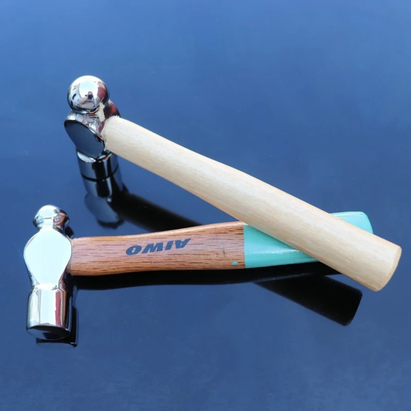 Многофункциональный мини-молоток Y9RE с круглой головкой, металлический молоток, молоток с деревянной ручкой Изображение 3
