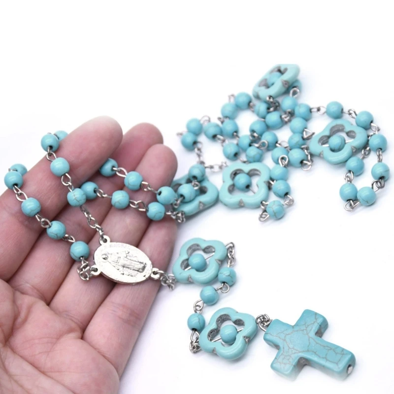 Ожерелья с четками для медитации, христианские ожерелья из разноцветных бусин, христианский подарок для женщин, религиозные украшения Изображение 3