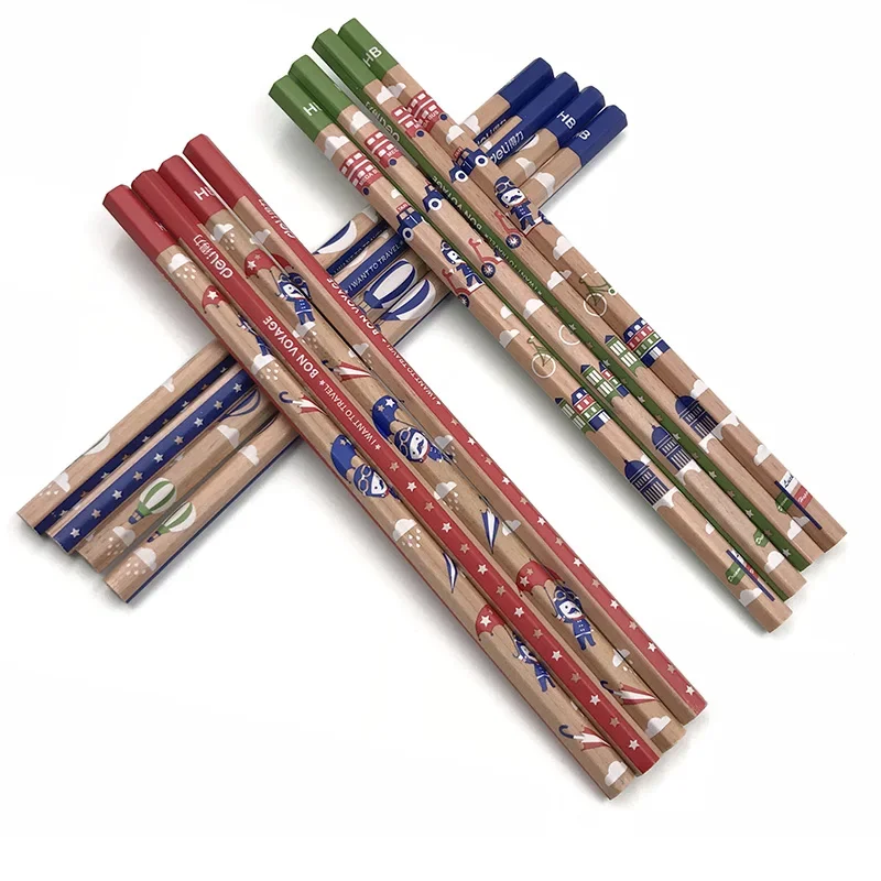 Стандартные карандаши Deli с шестигранной головкой HB, Набор карандашей для рисования солдатских эскизов, Нетоксичные карандаши HB для школьников, 12 шт. /кор. Изображение 3