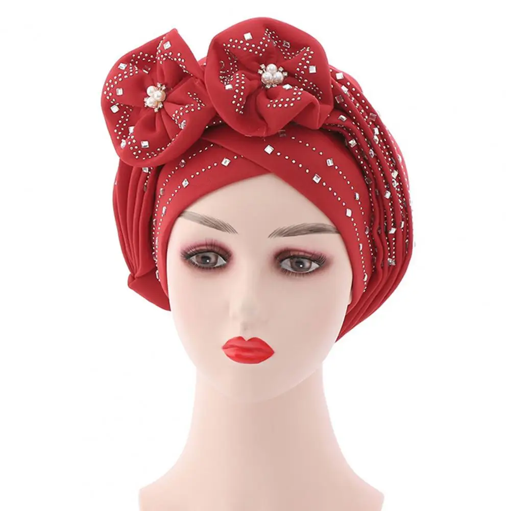 Шапочка-тюрбан с модным цветочным декором, Женский головной платок, Сменная шапочка-платок Изображение 3
